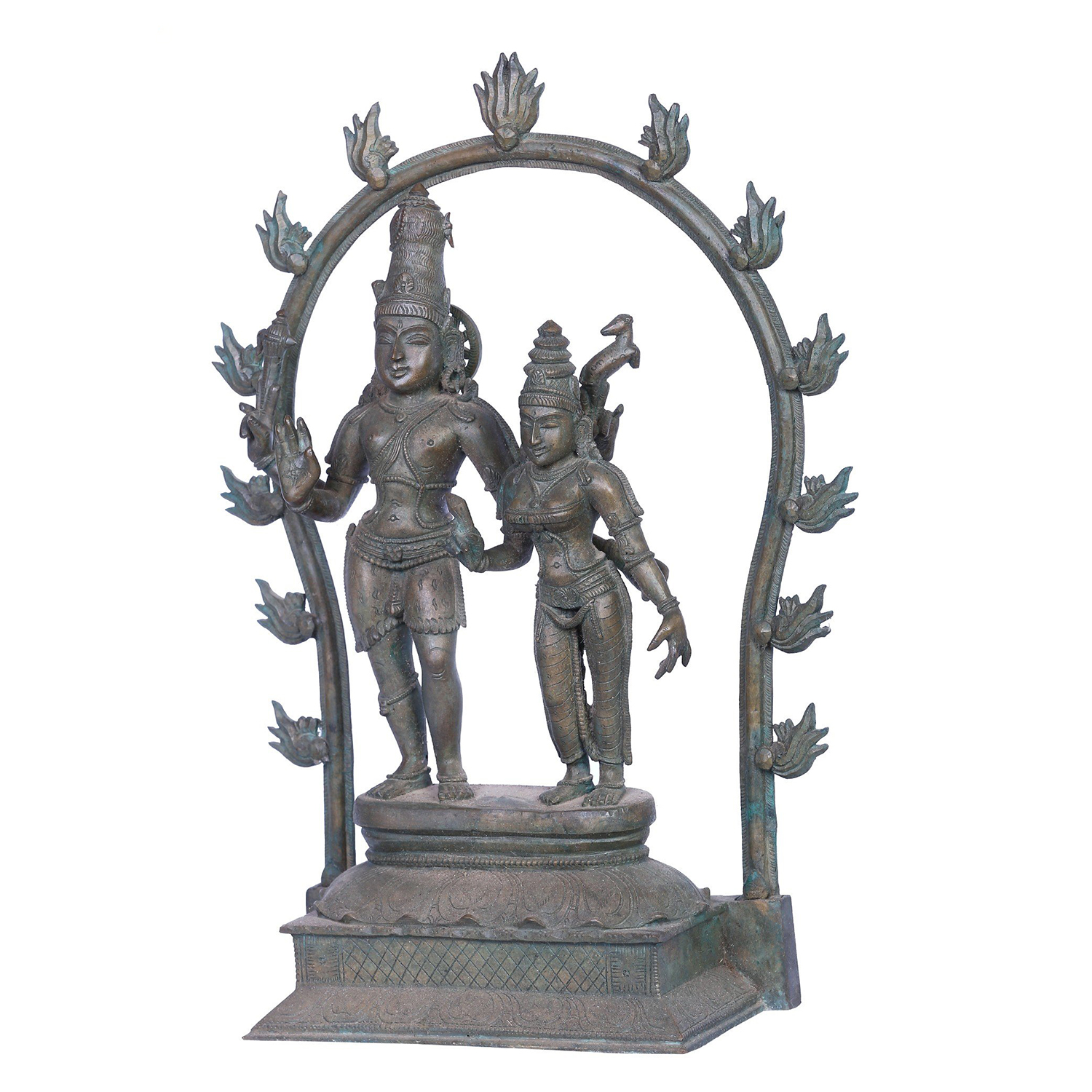 Bronze Lord Shiva with Goddess Parvati