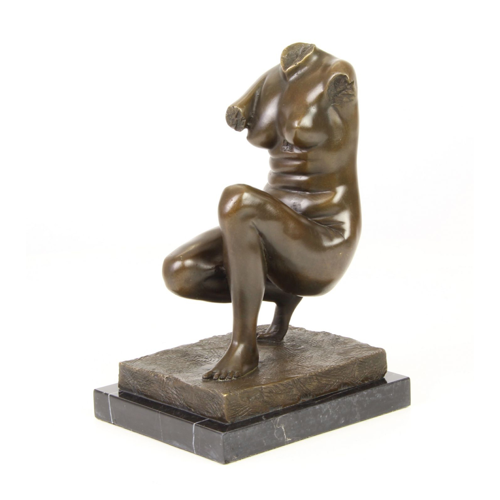 bronze female body statue
