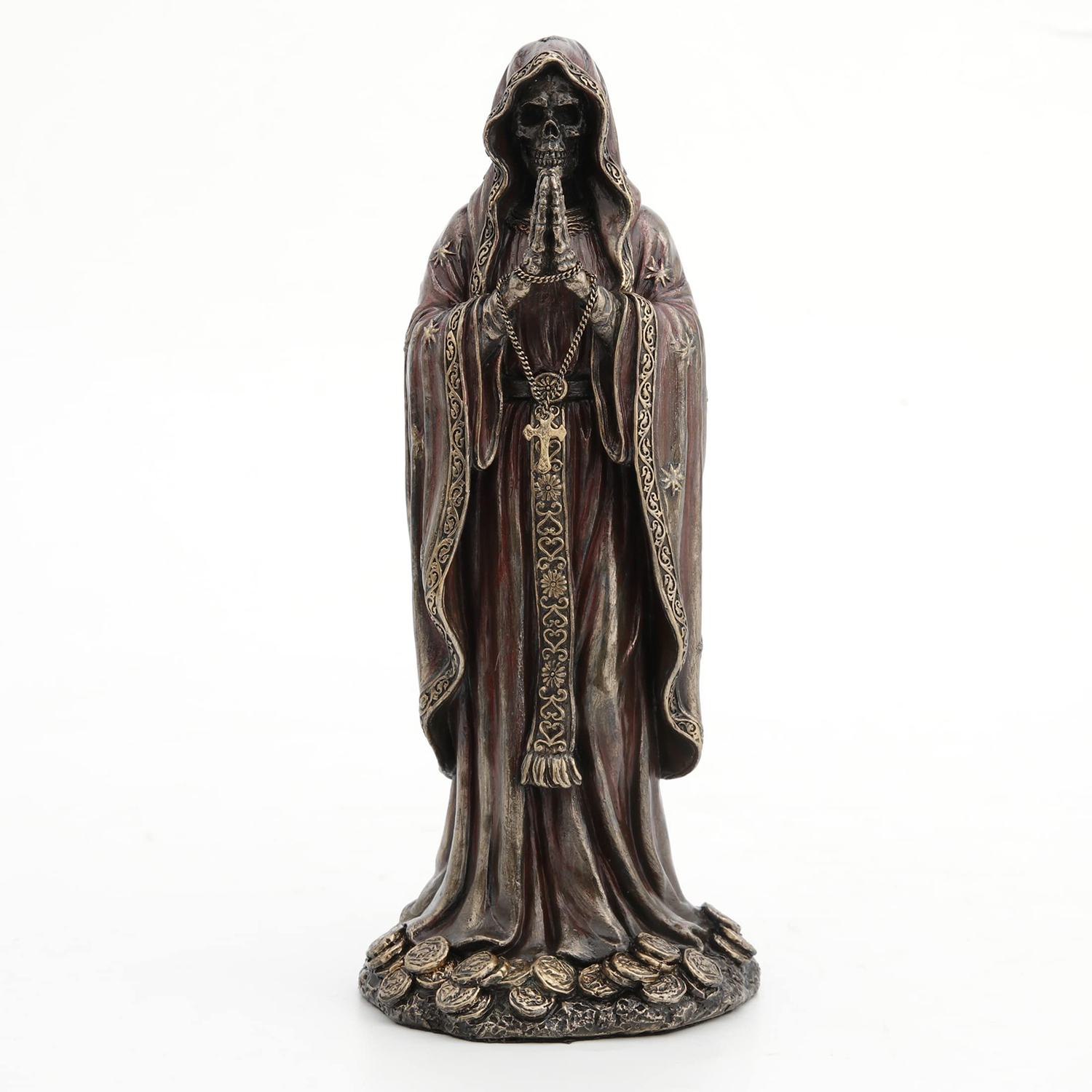 Bronze Santa Muerte Rosario