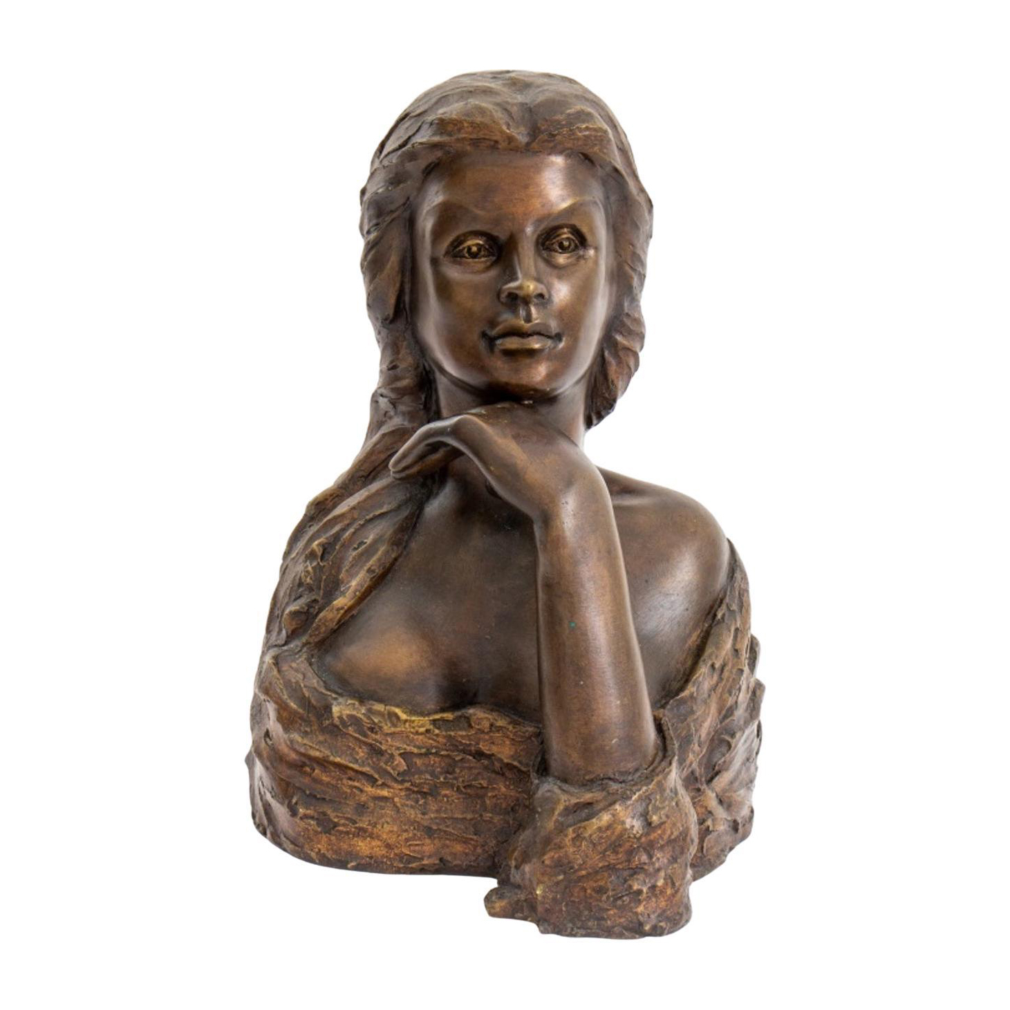 Victor Salmones Female Bust Sculpture