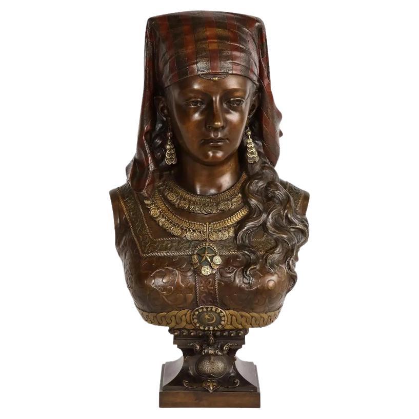 oriental woman bust sculpture