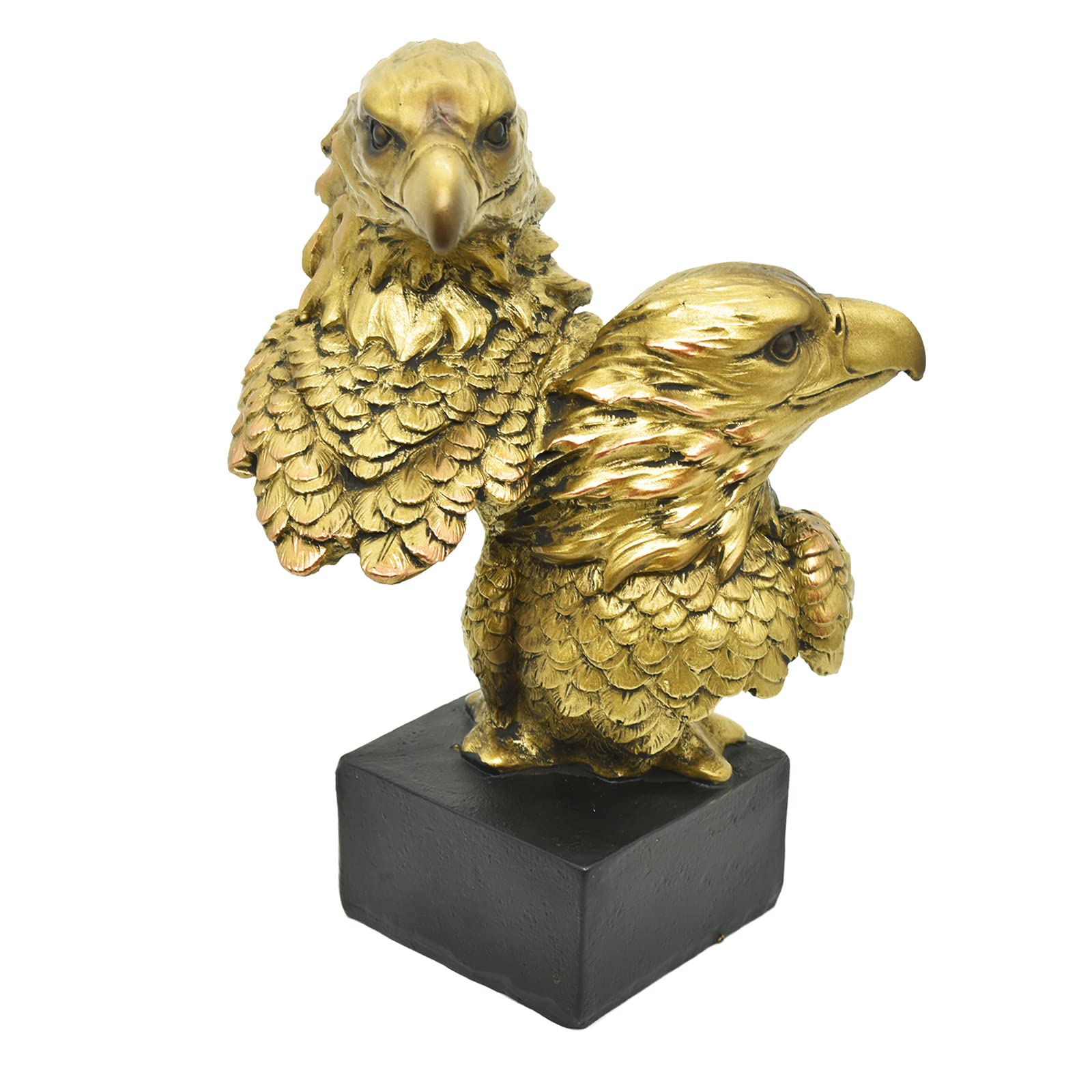 2 eagle head statue