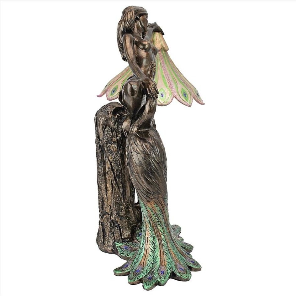 Peacock goddess statue