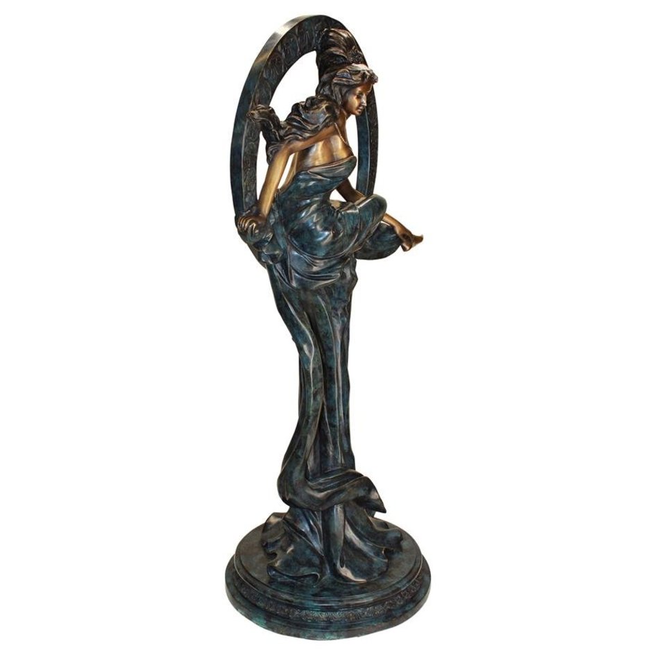 nouveau style bronze of female