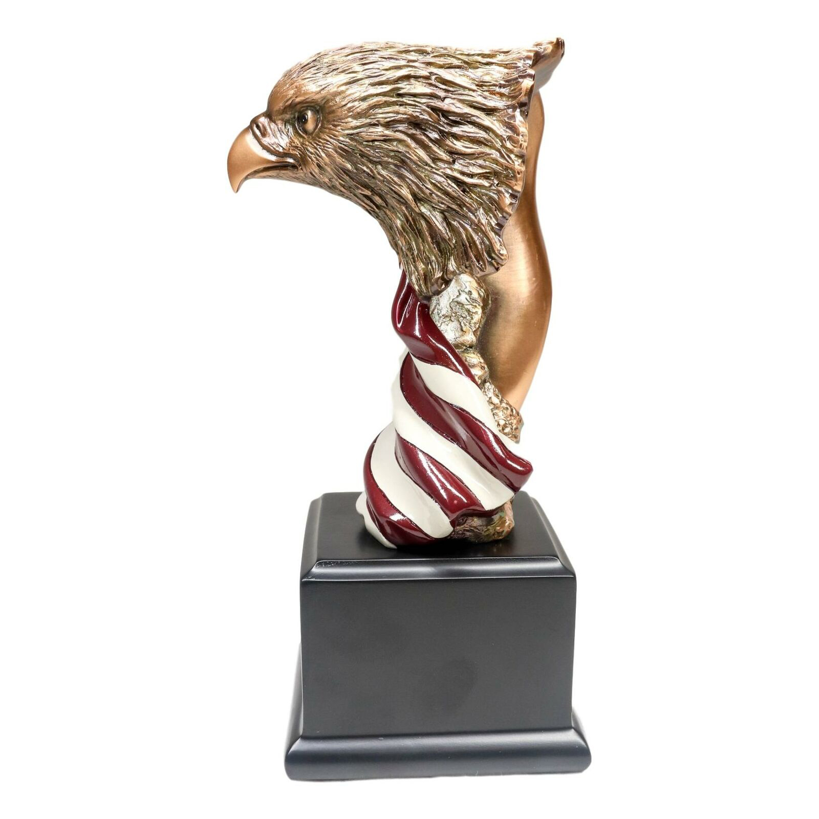 eagle with american flag statue