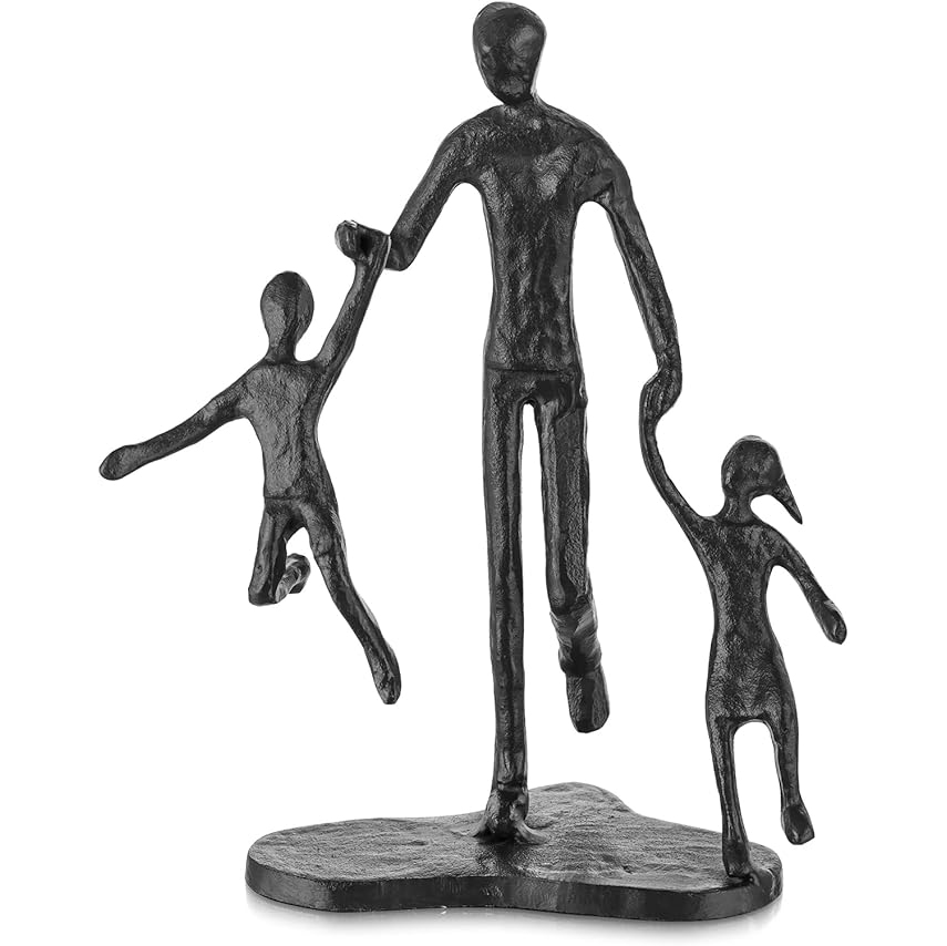 bronze family statue