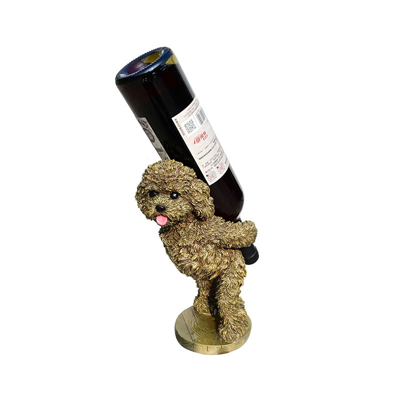 metal dog wine bottle holder