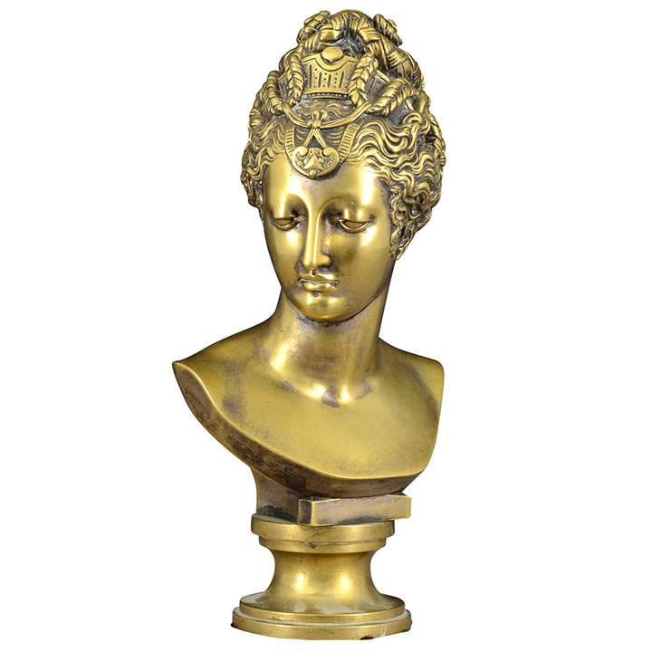 bronze bust statue