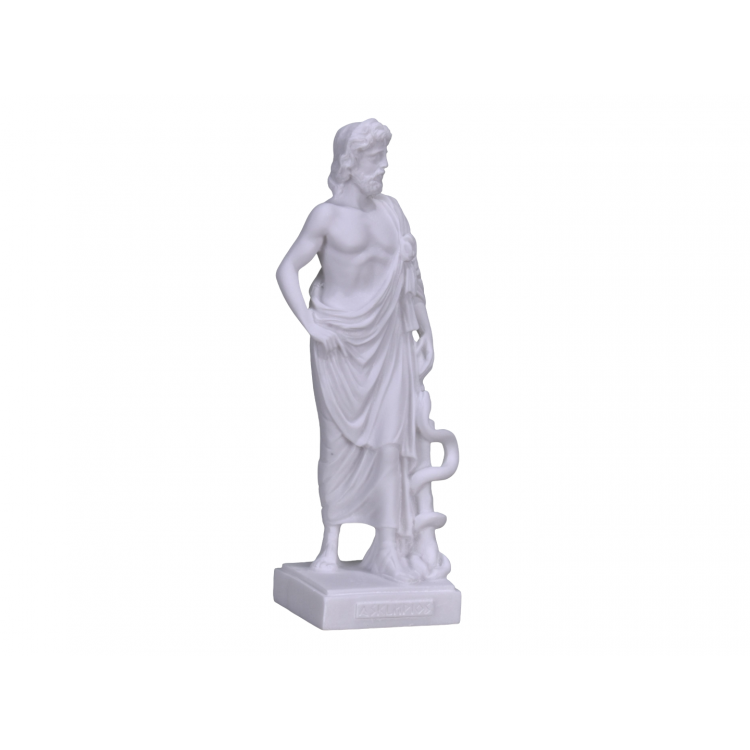 asclepius holding a snake staff