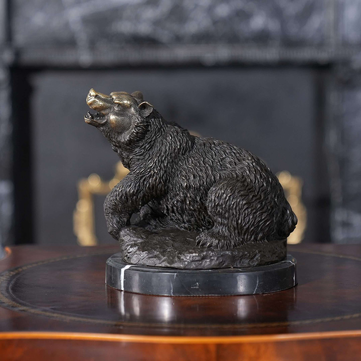 brown bear statue