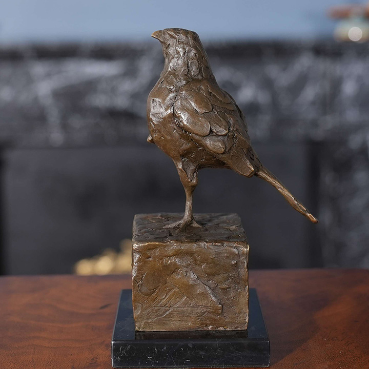 sparrow bronze sculpture