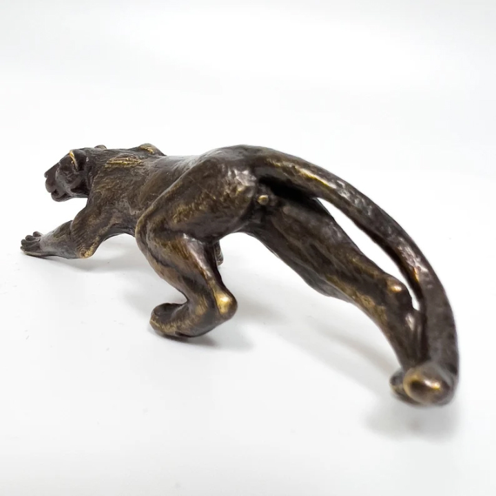 bronze leopard sculpture