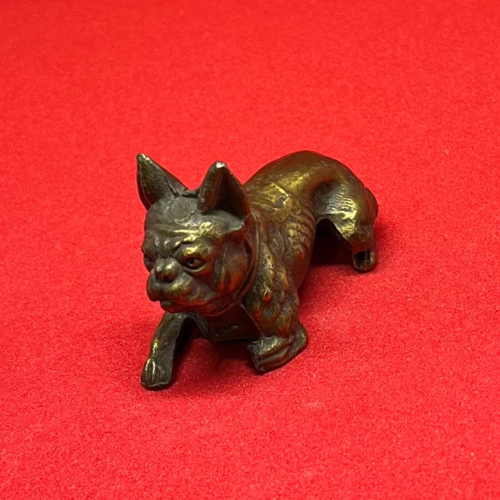 bronze french bulldog statue