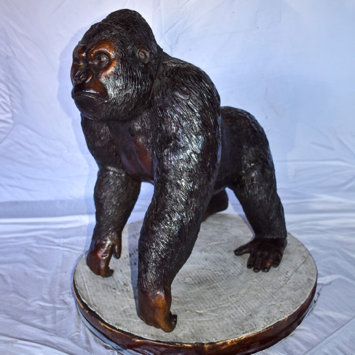 bronze gorilla sculpture