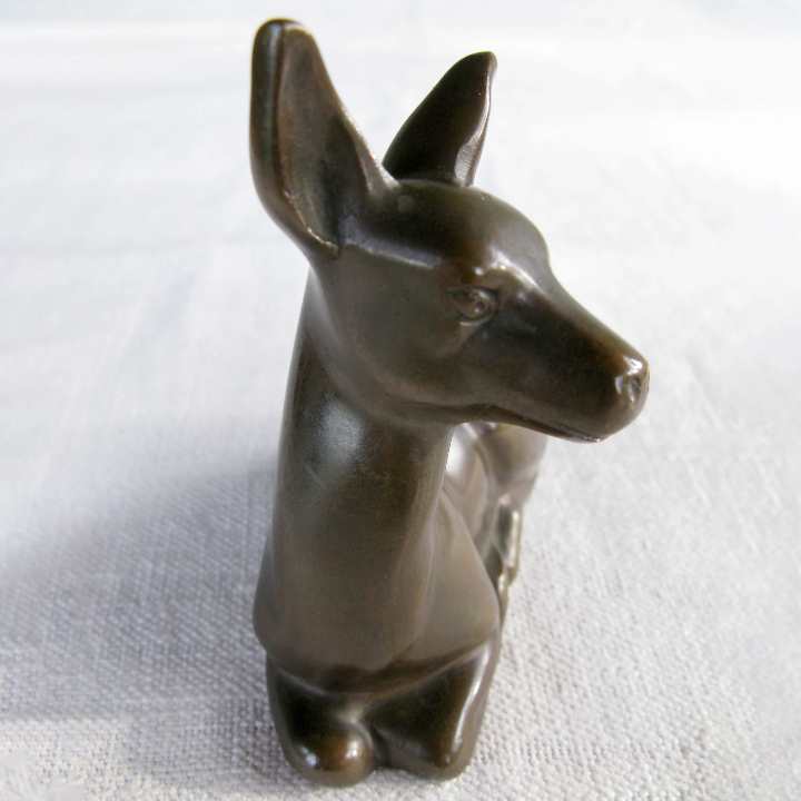 bronze deer figurine