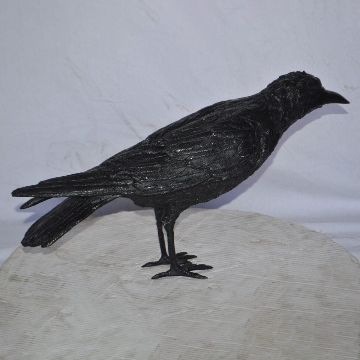 bronze raven sculpture