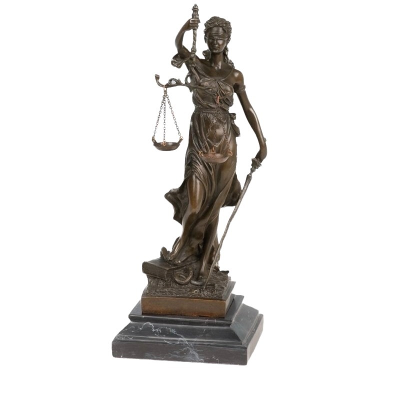 antique lady justice statue