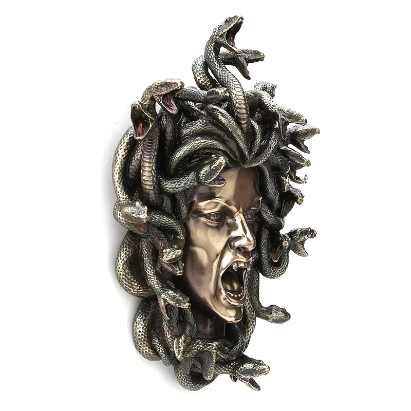 medusa face statue