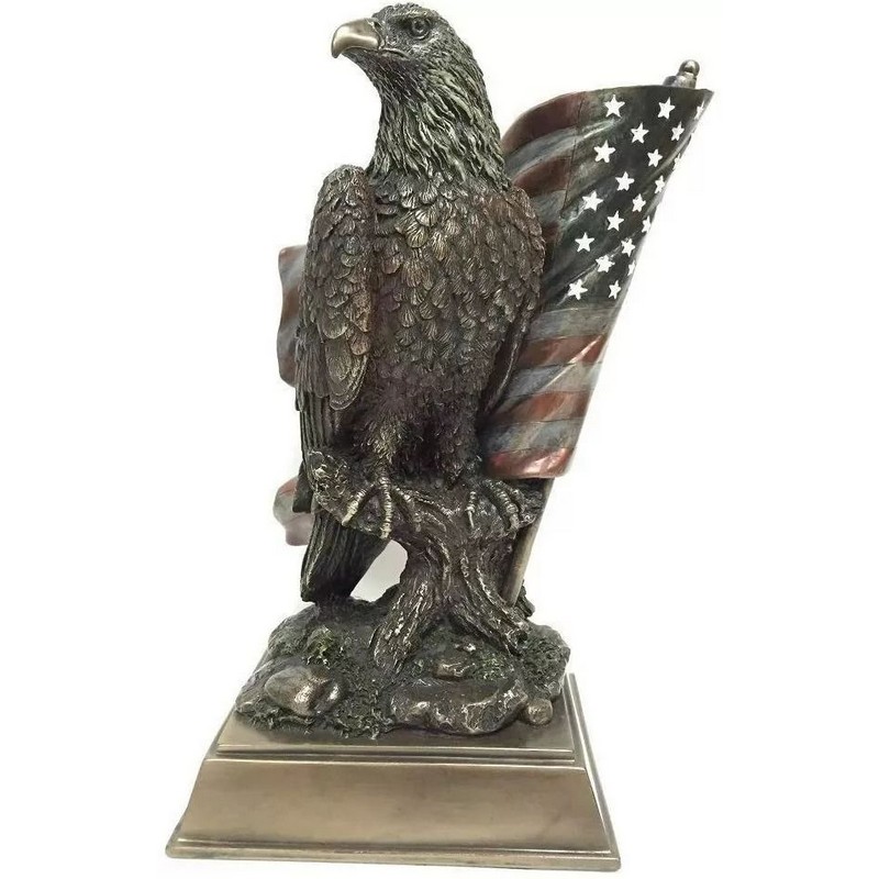 bronze bald eagle statue