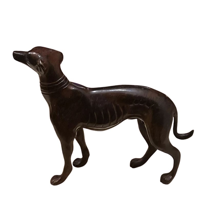 bronze dog figurine