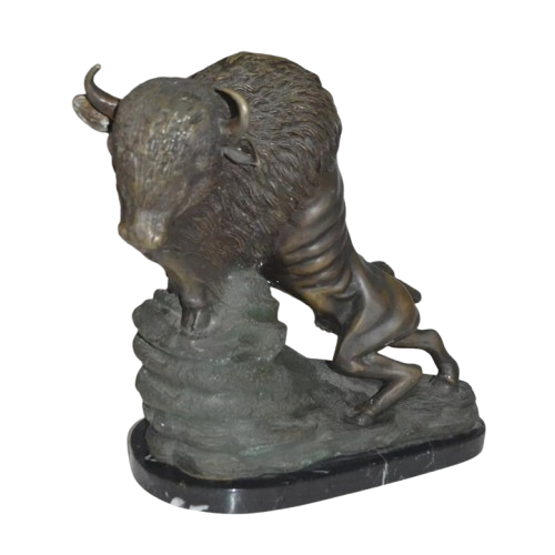 bronze bison figurine