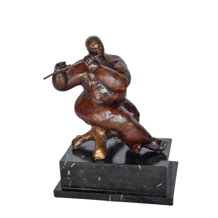 fat naked man statue