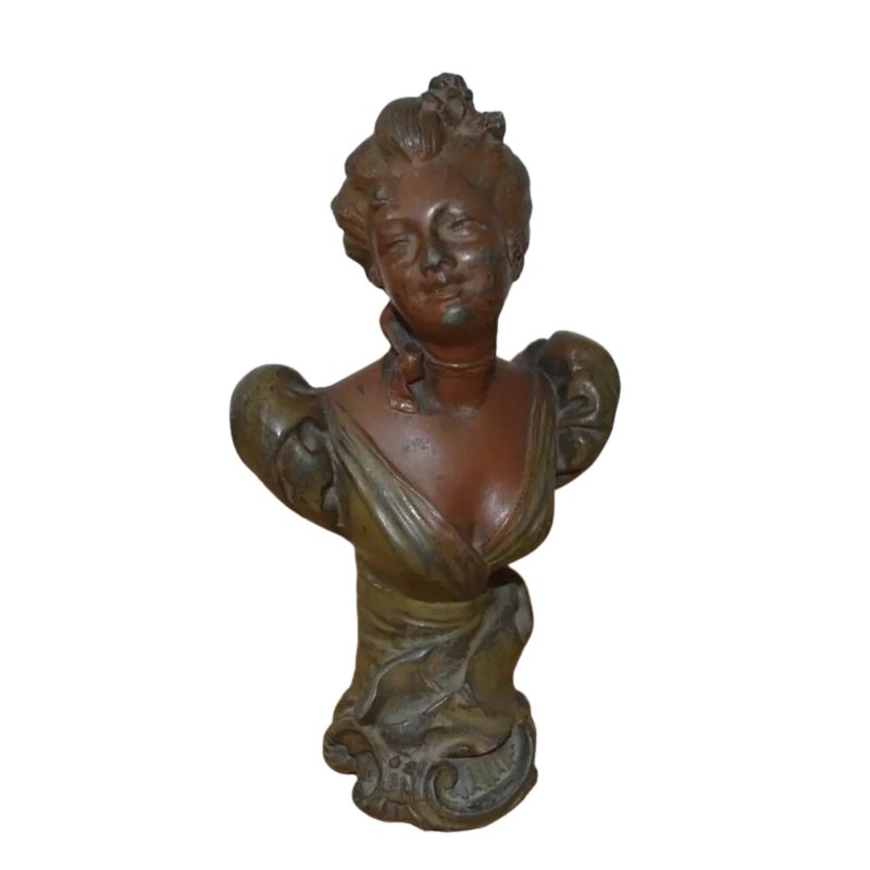 bronze bust woman