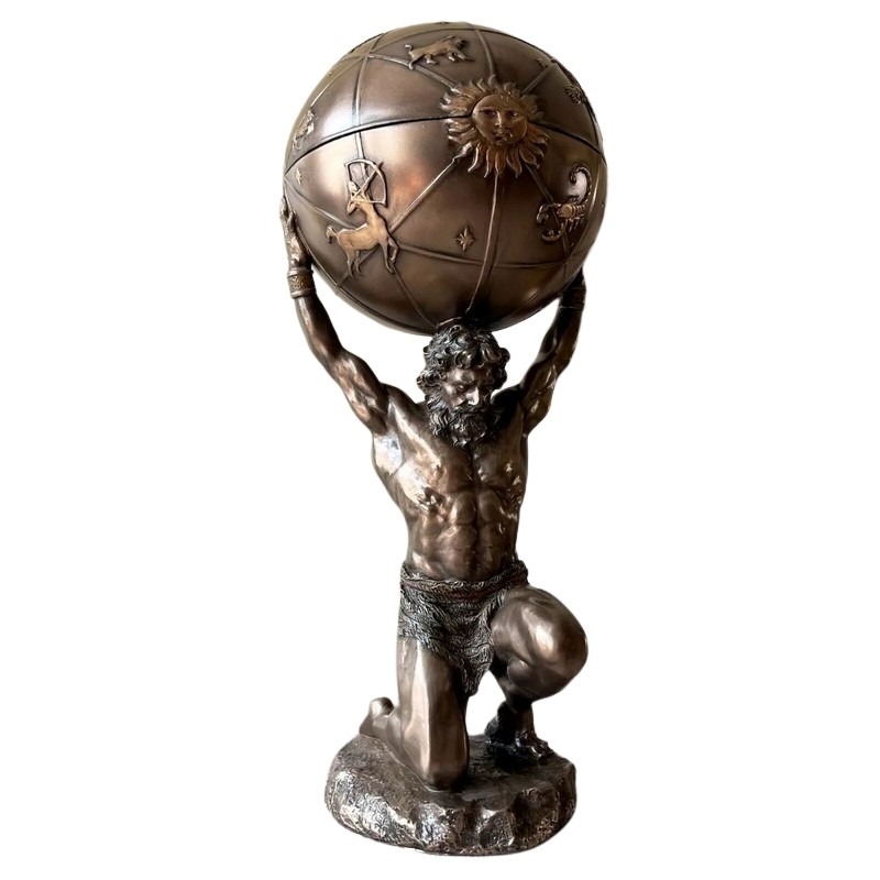 greek god carrying globe