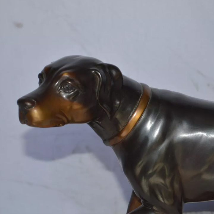 black lab dog statue