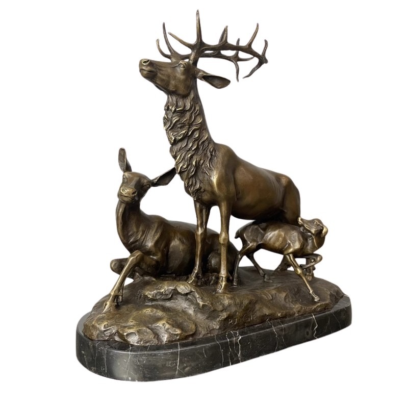 deer family statue