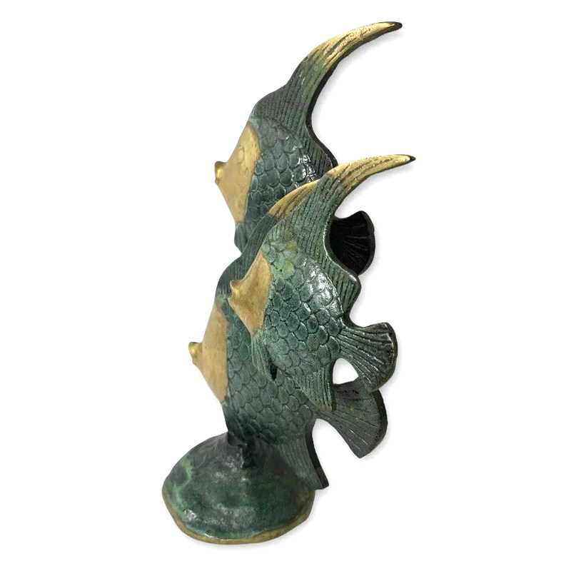 bronze fish sculpture