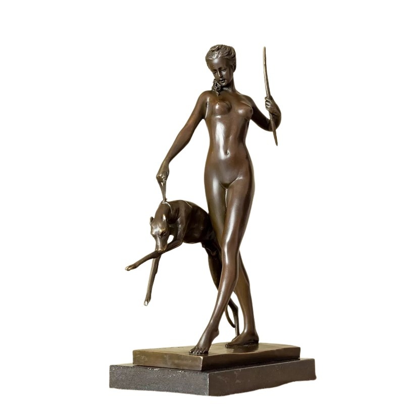 bronze statue of diana