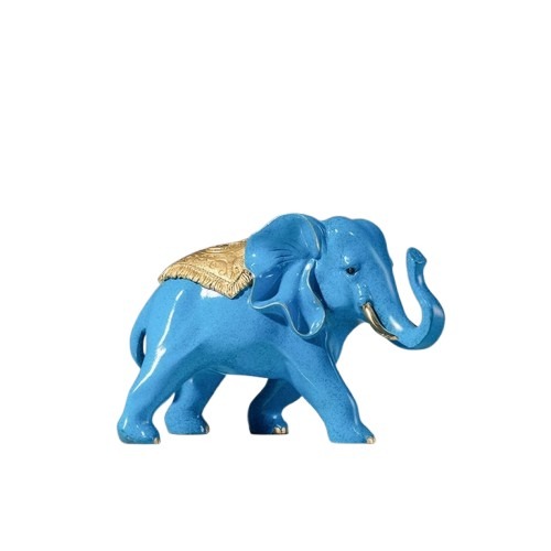 blue elephant sculpture