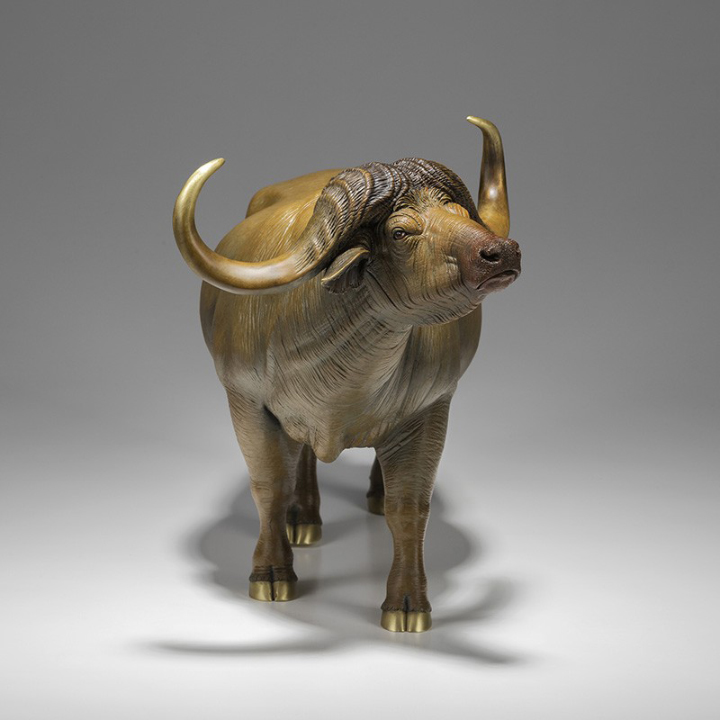 buffalo bronze statue