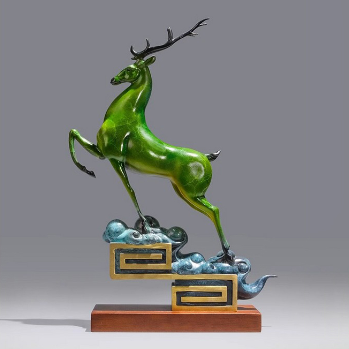 art deco deer figurine